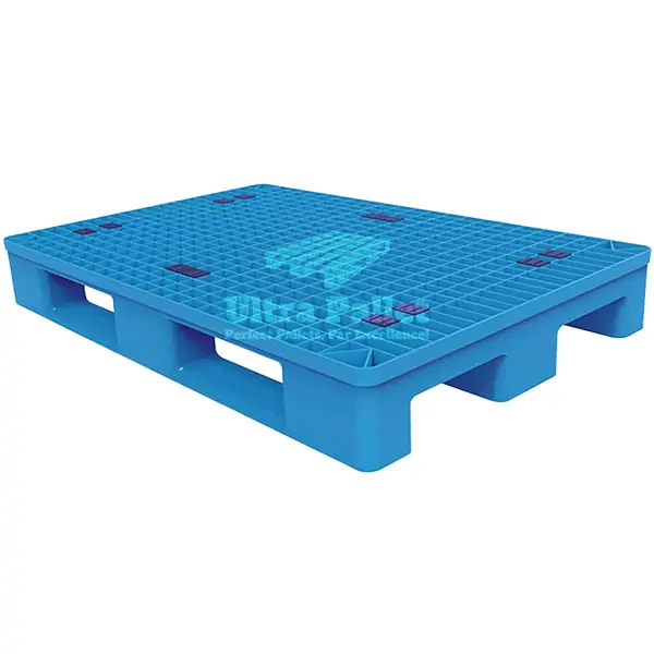 48×40×6.5 3 runners grid rackable plastic pallet
