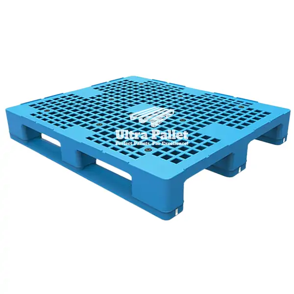 48×40×6.5 grid deck rackable plastic palletwith 3 runners