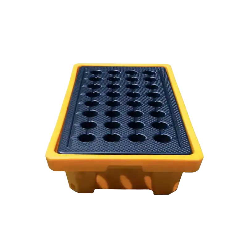 2 55 gallon drums Polyethylene Yellow Spill Pallet