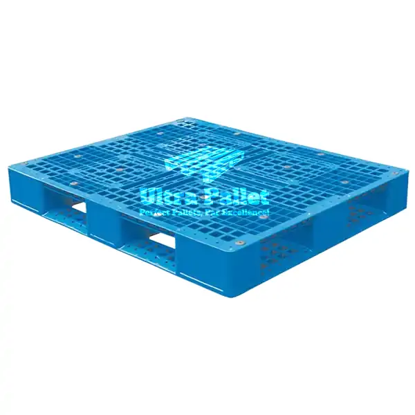High Quality Grid Surface 6 Runners Plastic Pallet
