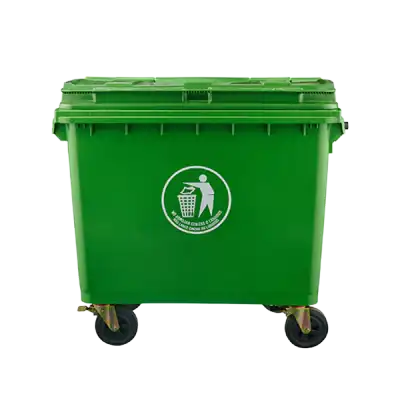 660L Mobile plastic Garbage Bin with 4 Wheel