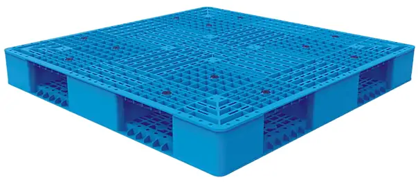 UltraPallet 48×48" Reversible Rackable Open Deck Plastic Pallet dimension:L×W×H=1200×1200×150mm.png