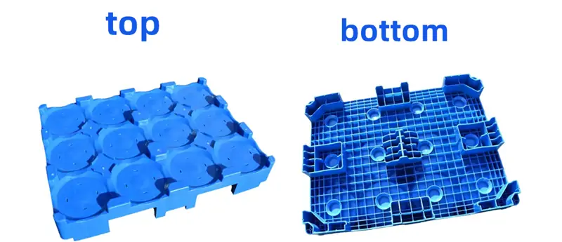 5 gallon water bukcet plastic pallet top bottom view.png