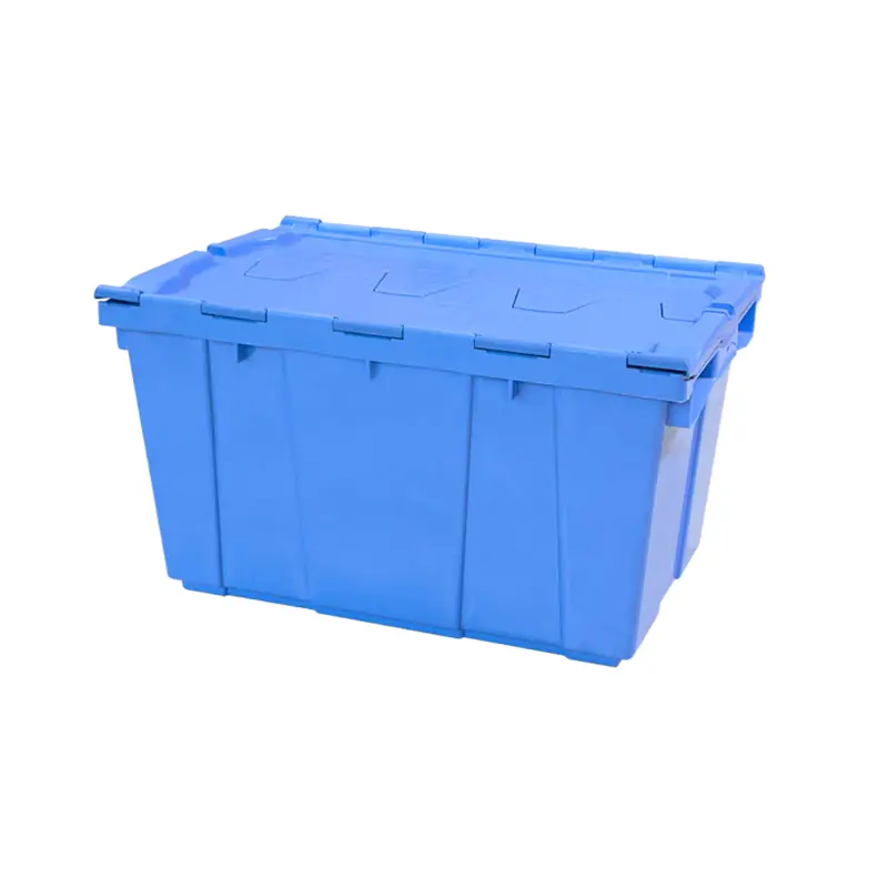600×400×360mm attached lid plastic containers