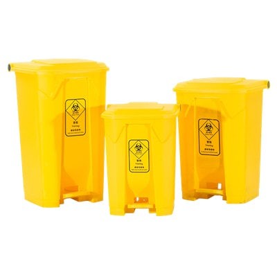 Yellow Medical Garbage Cans for Hospitals - Sizes 30L to 100L