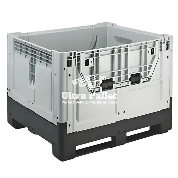 Solid-Wall HDPE Logistics Box with 3 Runners Base - 4000kg Static Load Protection.webp