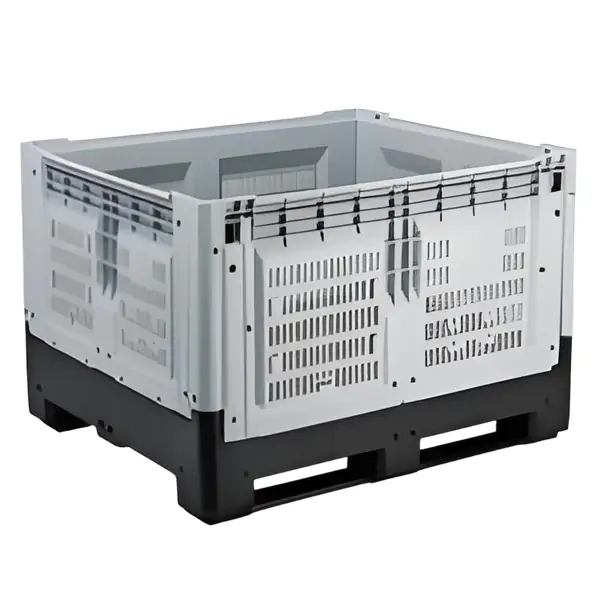 Ventilated Mesh Wall Collapsible Box for Fresh Produce - 60% Airflow ISO 22000 Certified.webp