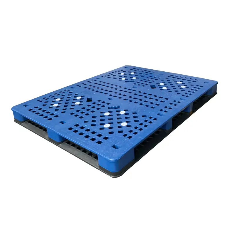 Eco-friendly pallets stacked for space saving.webp
