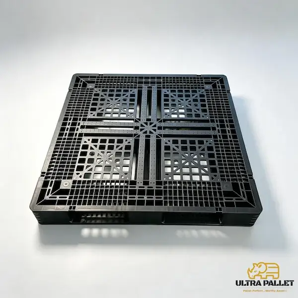 1140x1140x125mm square grid plastic pallet for warehouse logistics
