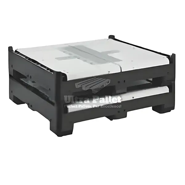 Forklift Handling Collapsible Box in Warehouse - Chemical-Resistant 1200x1000mm Size