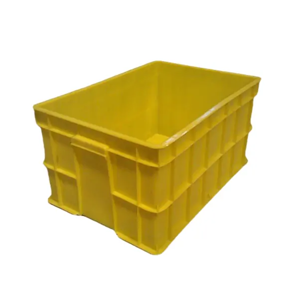 Eco-Friendly Plastic Crate with Ergonomic Handles