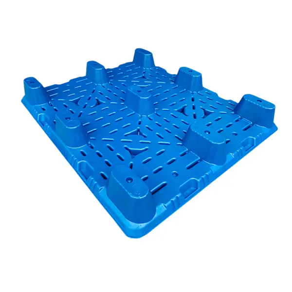 X-beam reinforced plastic pallet bottom structure