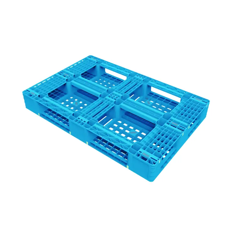 Grid-structured plastic pallet for light loads