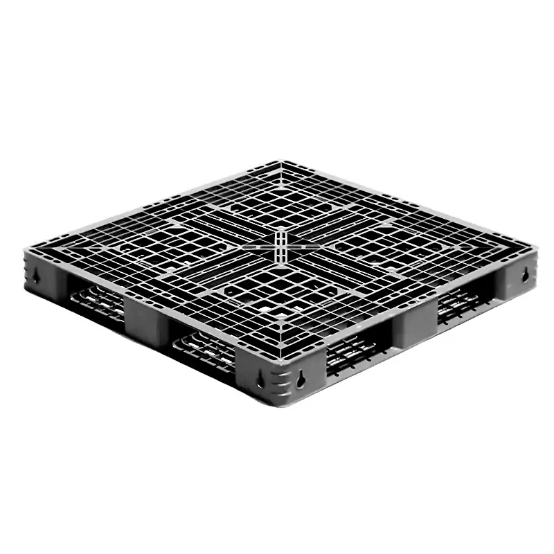 Black one-time export plastic pallet