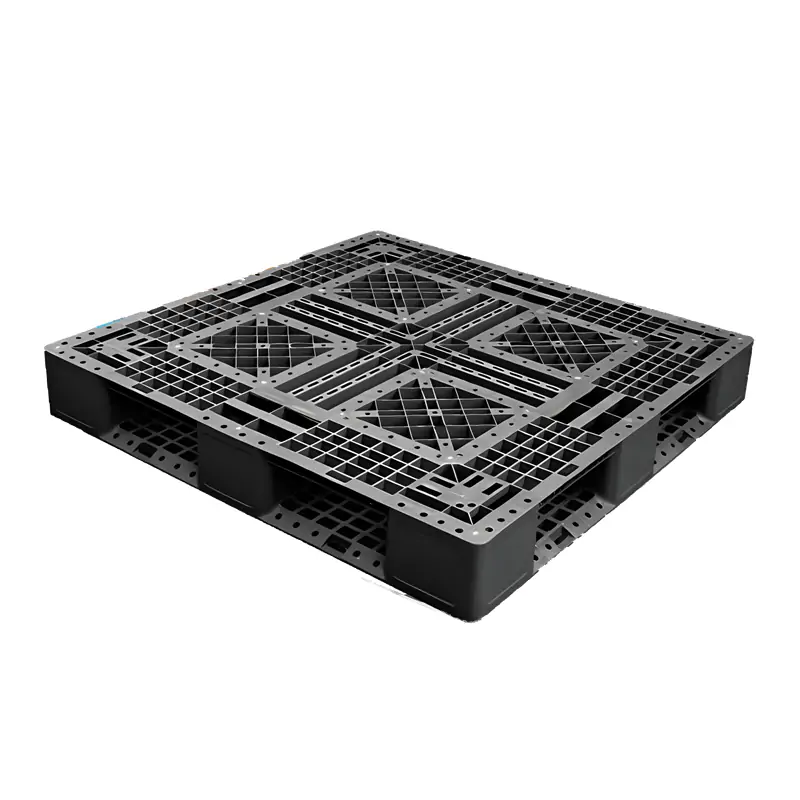 1100x1100mm Recyclable Disposable Black Plastic Pallets