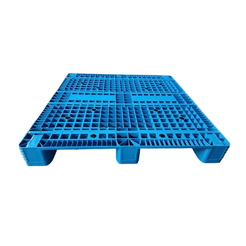 High-durability blue hdpe three-runner rack-able export grade shipping pallete