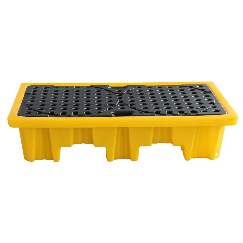Roll-molded spill control pallet