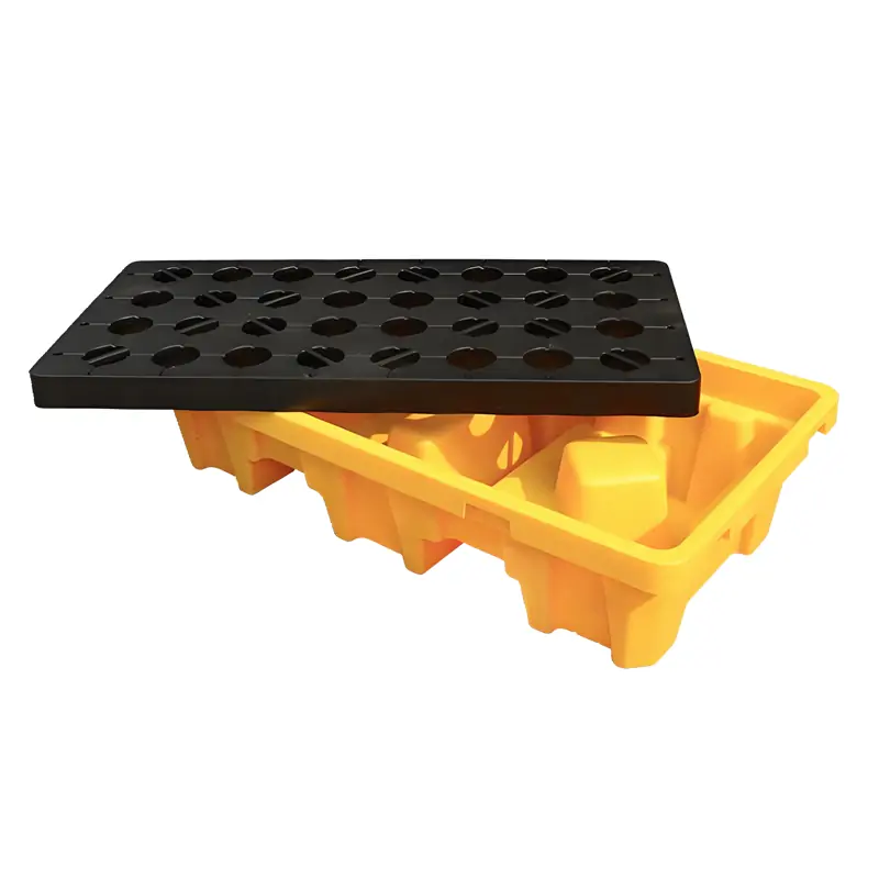 Spill pallet for safe chemical and oil drum storage