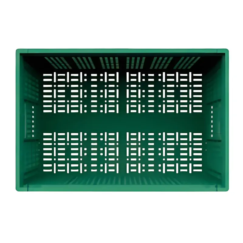 600x400x300mm crates  top &bottom view vegetable basket side ventilation detail