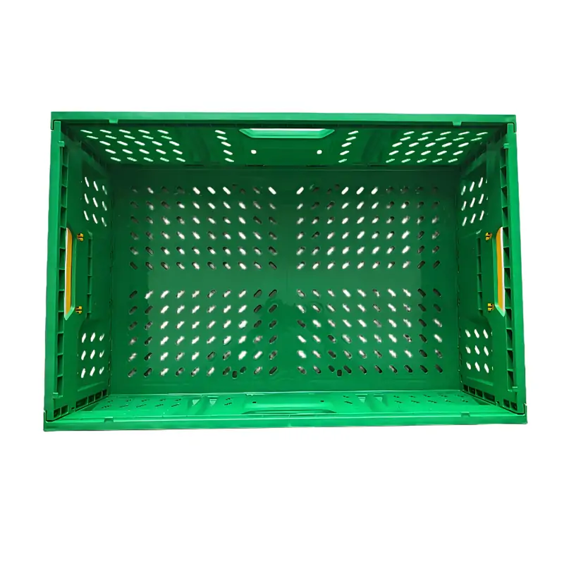 Foldable-plastic-vegetable-crate-produce-container-farm