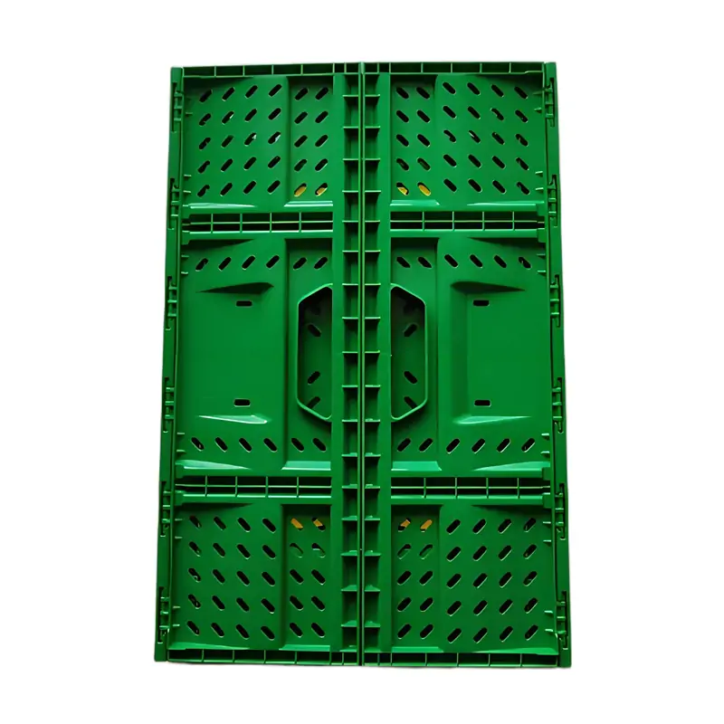 Foldable-plastic-vegetable-crate-stacked